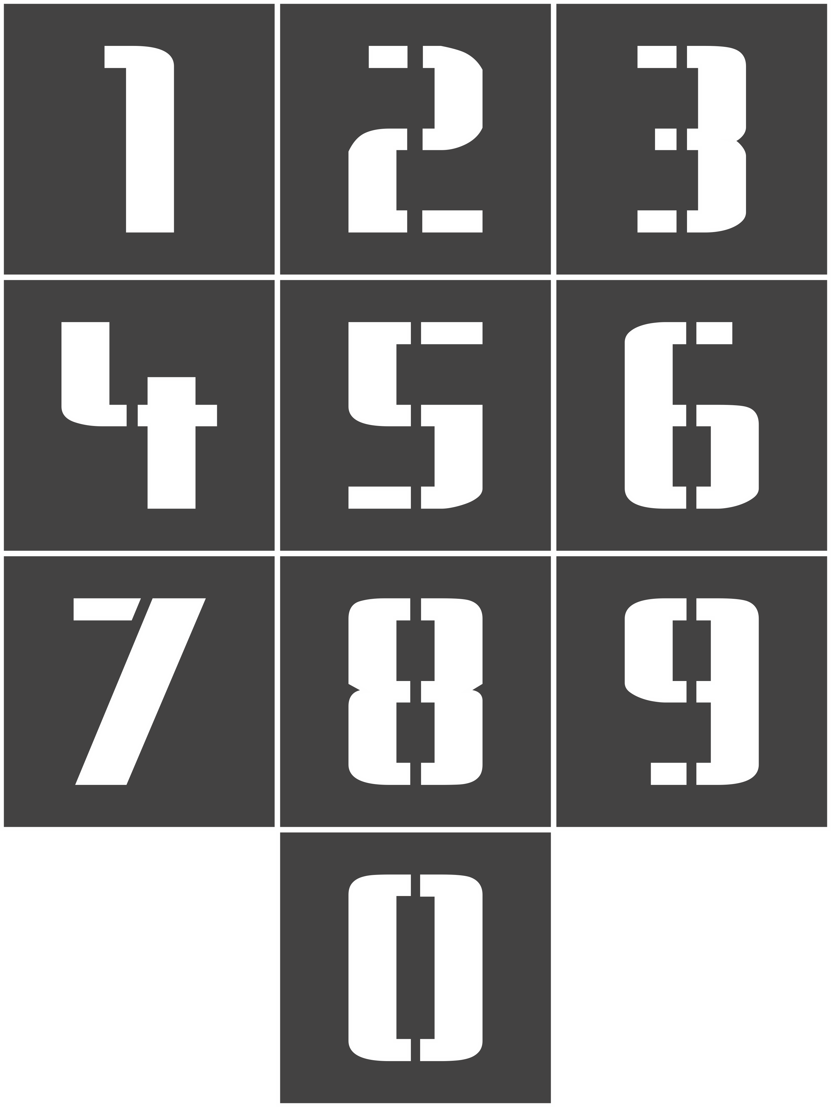 Комплект цифр 5см